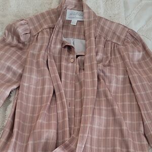 Anthropologie Blush Checkered Top